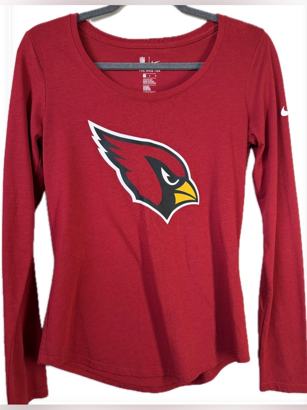 Nike Women's Cardinals Red Long-Sleeve Logo Tee size Medium